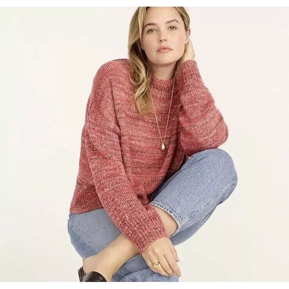 J.Crew Women's Space-Dyed Mockneck Sweater Small BB429 NWT